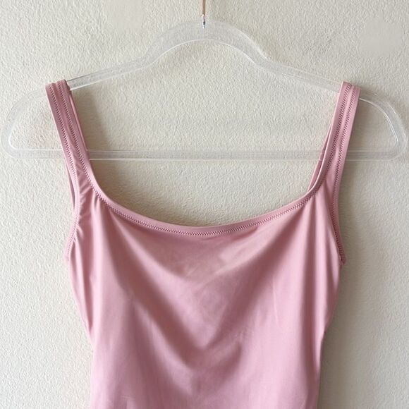 NWT Madewell Square Neck One Piece Pink Swimsuit - Picture 3 of 13